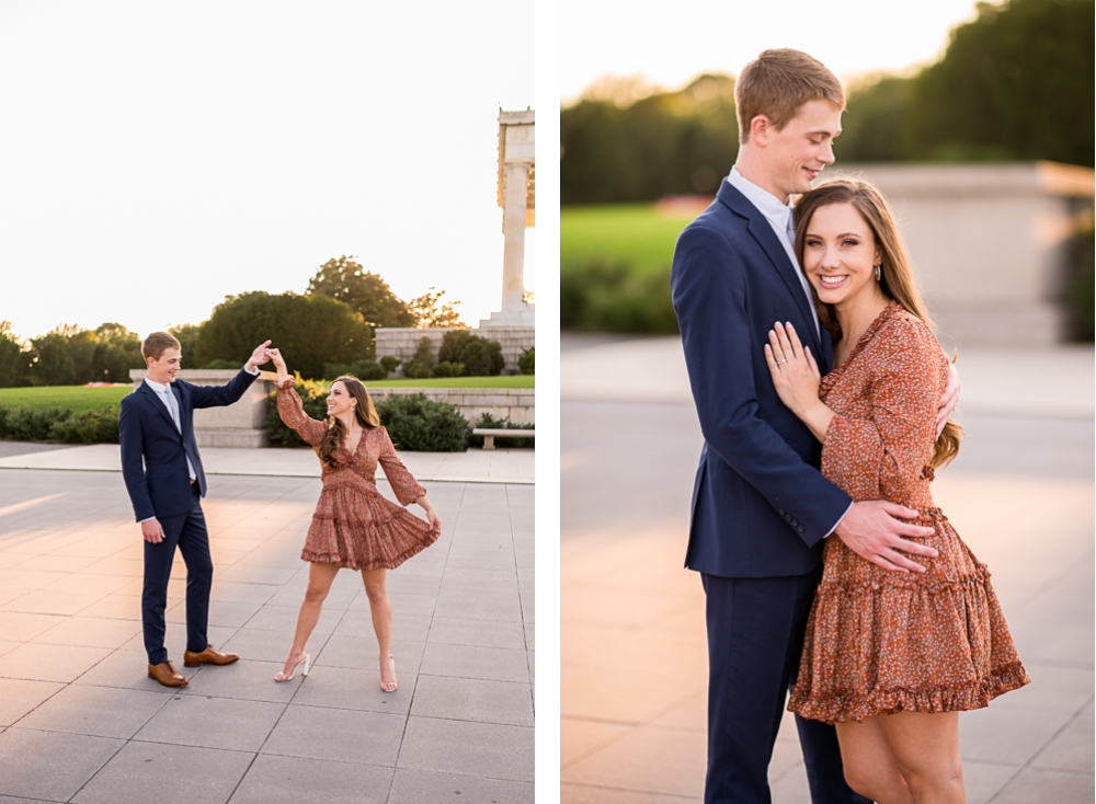 Golden, Giggly Engagement Session on the National Mall in DC - Hunter and Sarah Photography