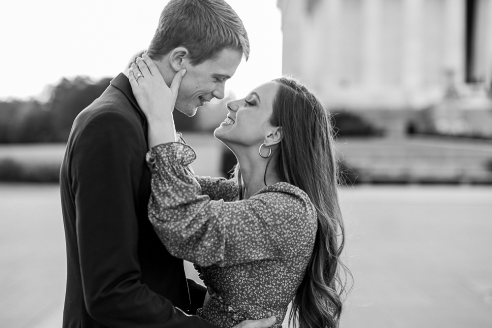 Golden, Giggly Engagement Session on the National Mall in DC - Hunter and Sarah Photography