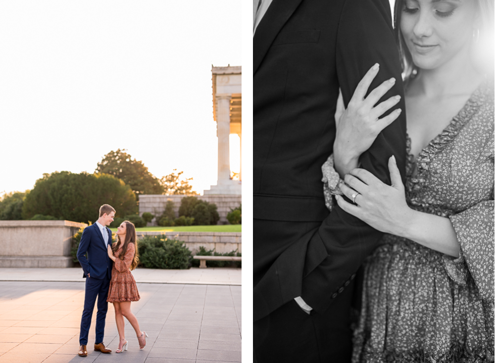 Golden, Giggly Engagement Session on the National Mall in DC - Hunter and Sarah Photography