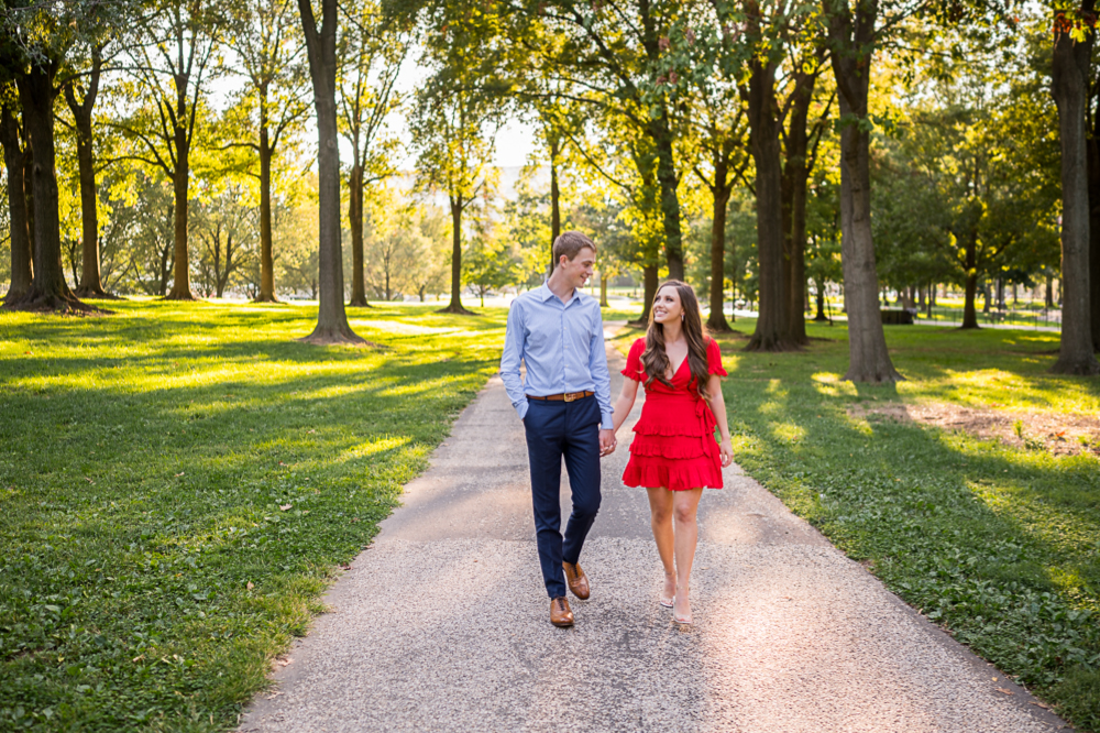 Golden, Giggly Engagement Session on the National Mall in DC - Hunter and Sarah Photography