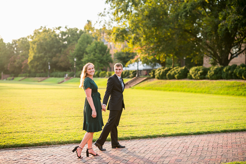 Sun-Kissed Engagement Session at the College of William & Mary - Hunter and Sarah Photography