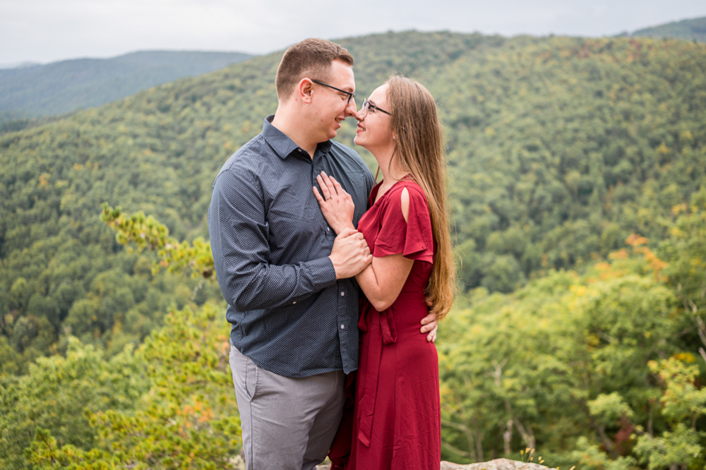 Dramatic Overcast Engagement Session on the Blue Ridge Parkway - Hunter and Sarah Photography