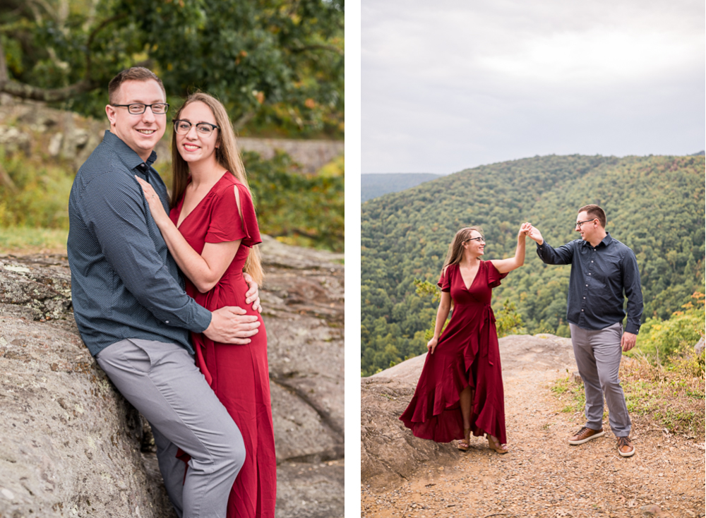 Dramatic Overcast Engagement Session on the Blue Ridge Parkway - Hunter and Sarah Photography