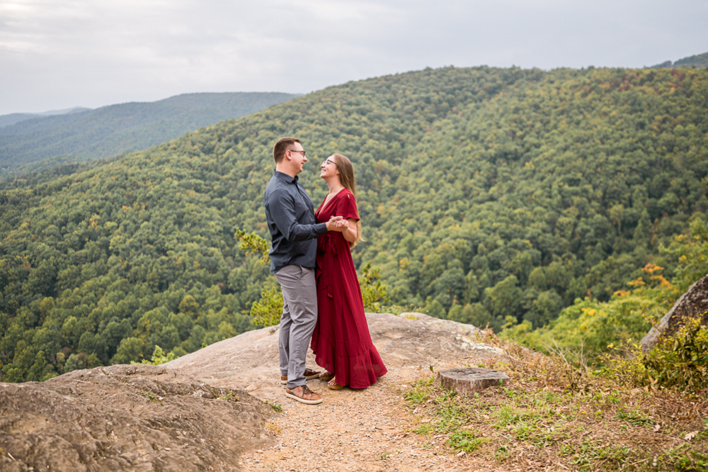 Dramatic Overcast Engagement Session on the Blue Ridge Parkway - Hunter and Sarah Photography