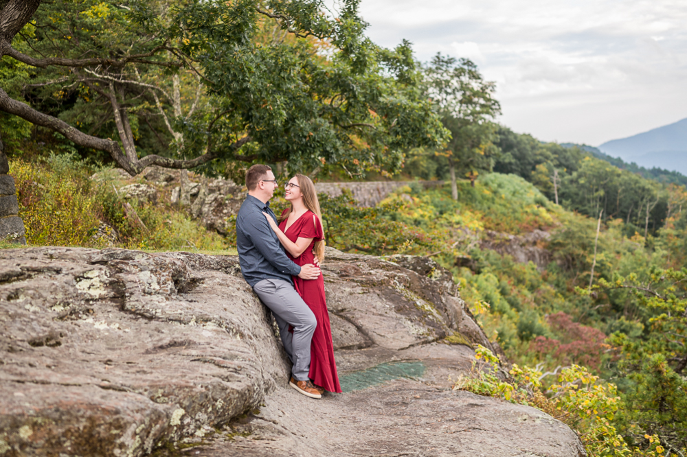 Dramatic Overcast Engagement Session on the Blue Ridge Parkway - Hunter and Sarah Photography