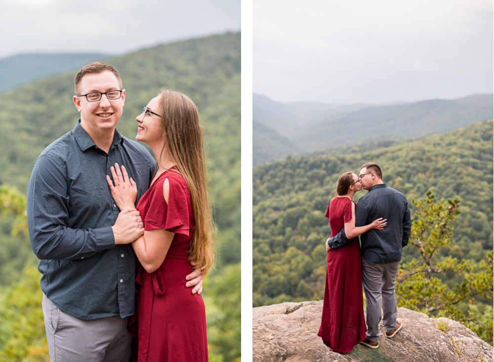 Dramatic Overcast Engagement Session on the Blue Ridge Parkway - Hunter and Sarah Photography