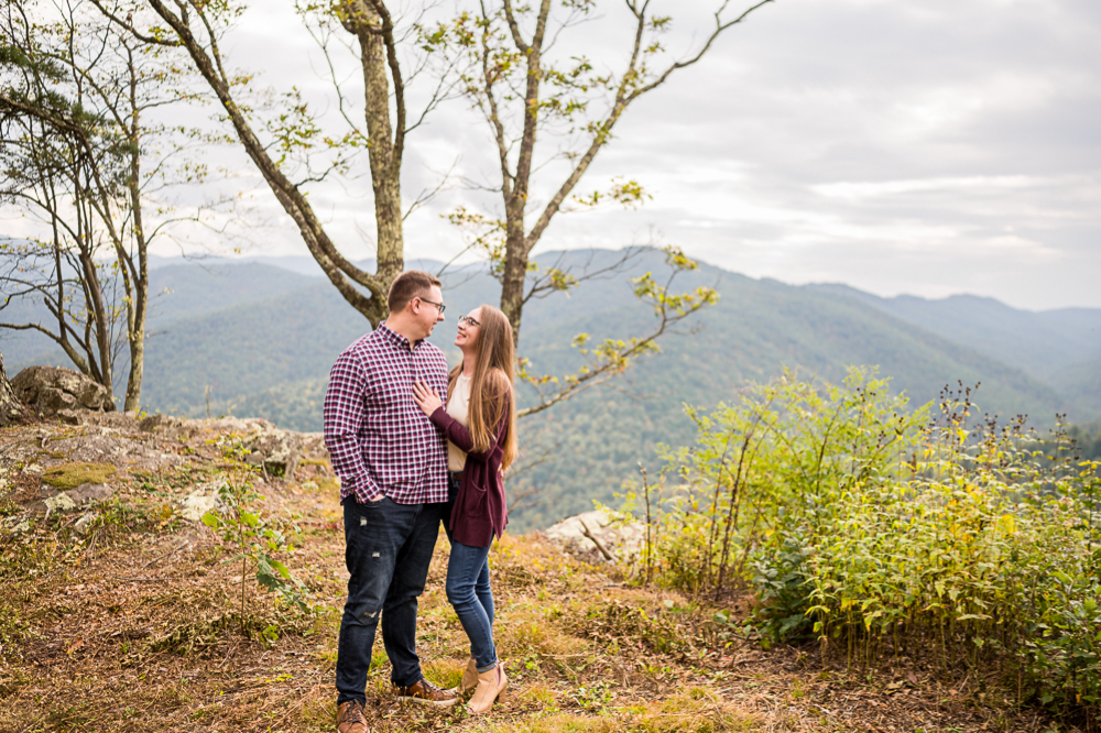 Dramatic Overcast Engagement Session on the Blue Ridge Parkway - Hunter and Sarah Photography