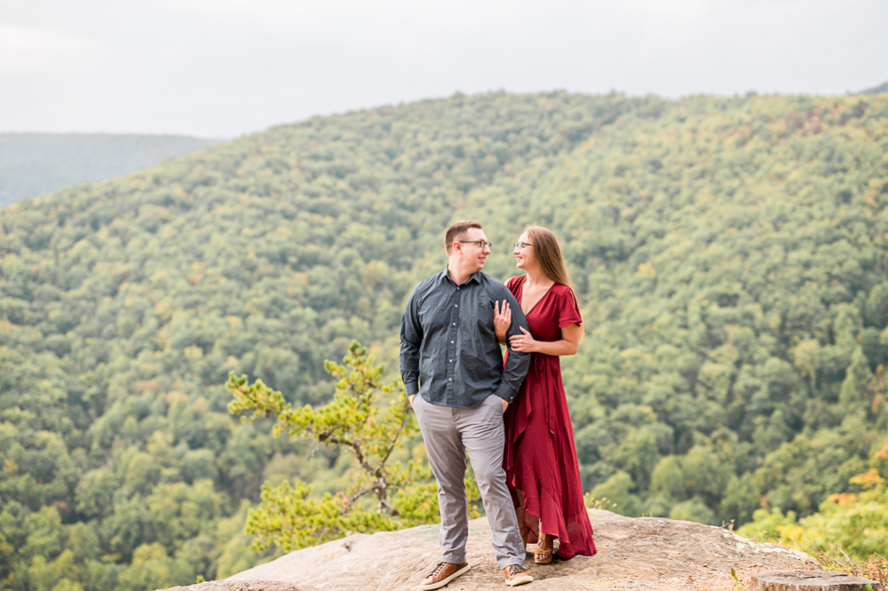 Dramatic Overcast Engagement Session on the Blue Ridge Parkway - Hunter and Sarah Photography