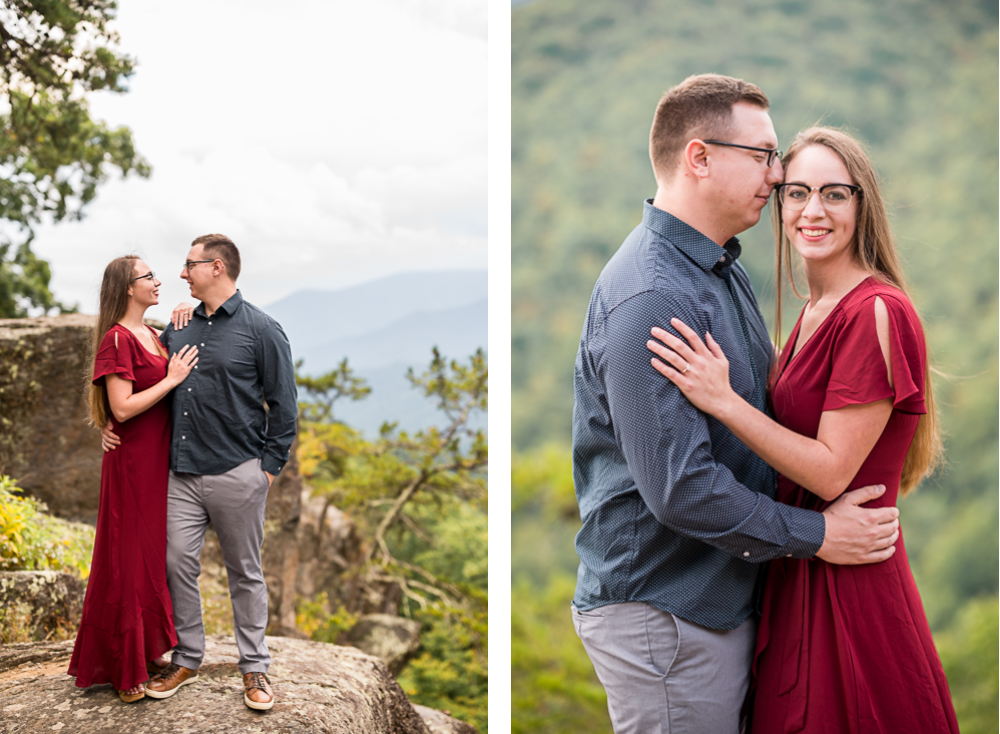 Dramatic Overcast Engagement Session on the Blue Ridge Parkway - Hunter and Sarah Photography