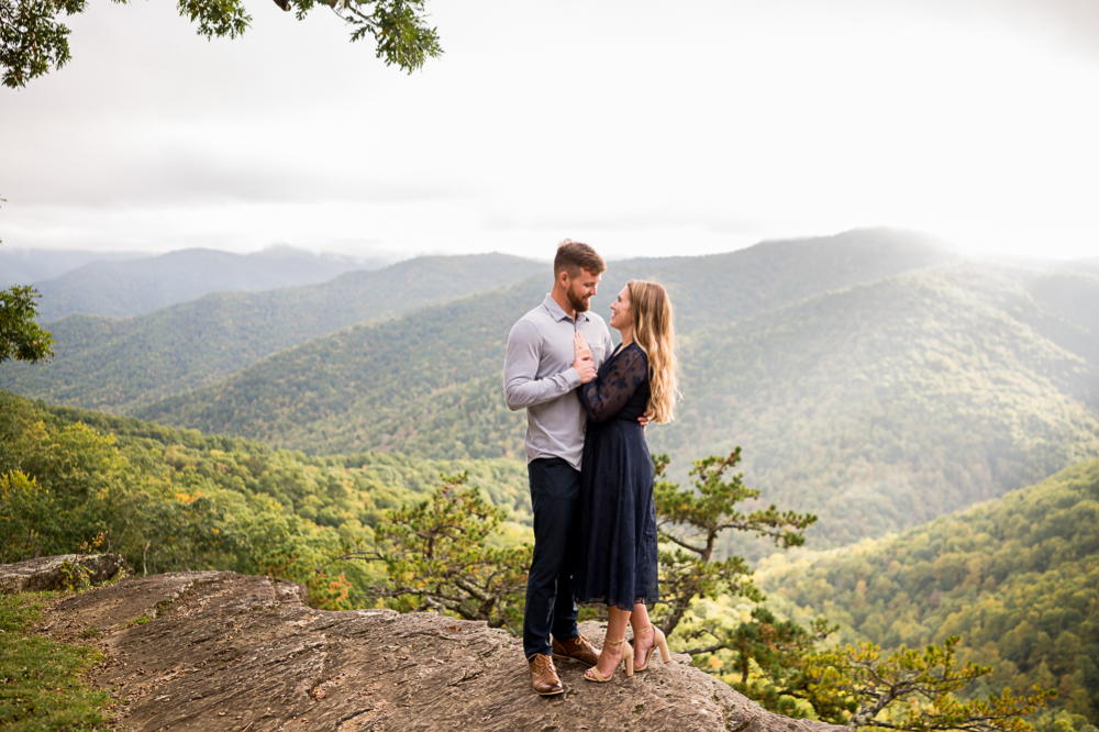 Giggly Engagement Session on the Blue Ridge Parkway - Hunter and Sarah Photography