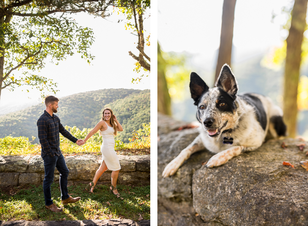 Giggly Engagement Session on the Blue Ridge Parkway - Hunter and Sarah Photography