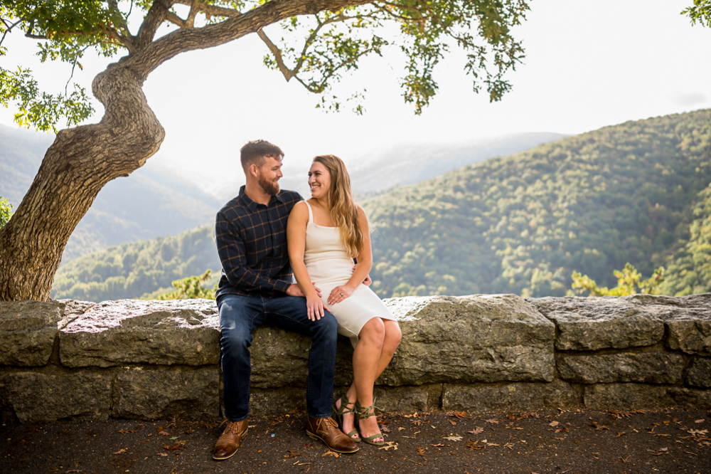 Giggly Engagement Session on the Blue Ridge Parkway - Hunter and Sarah Photography