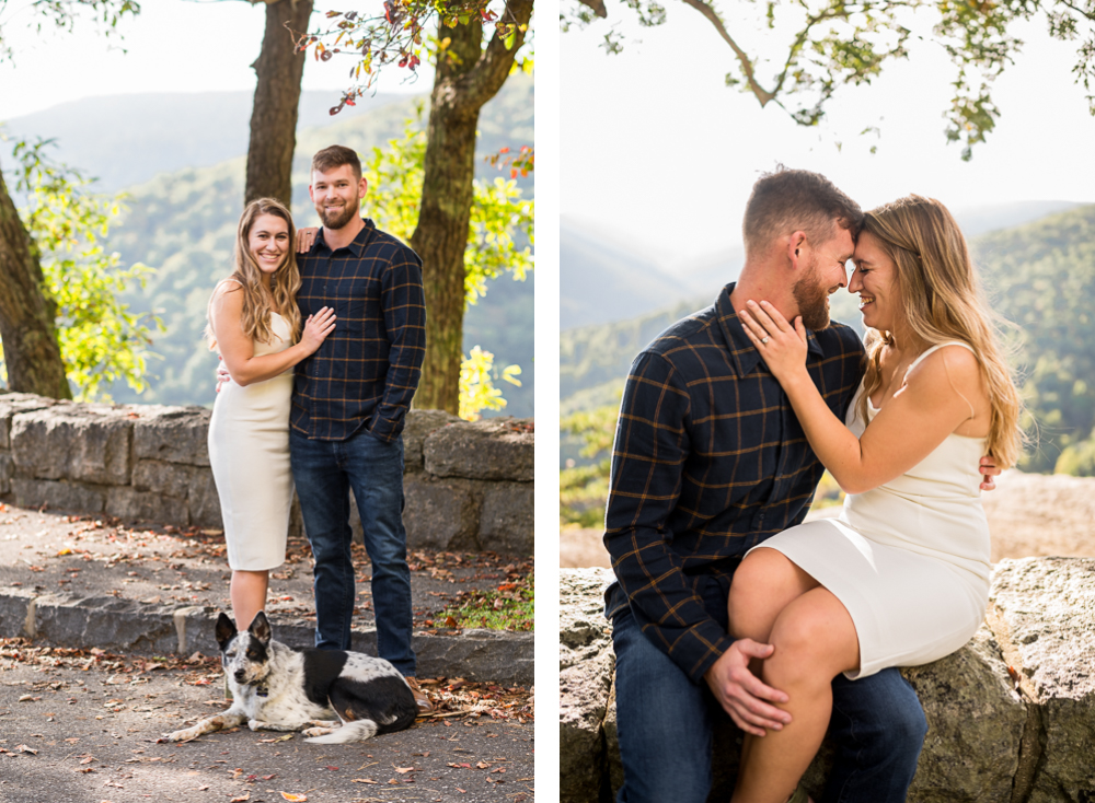 Giggly Engagement Session on the Blue Ridge Parkway - Hunter and Sarah Photography