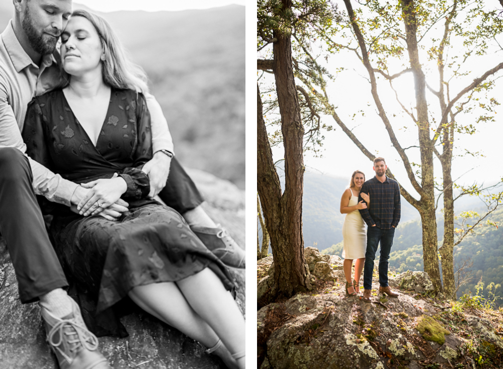 Giggly Engagement Session on the Blue Ridge Parkway - Hunter and Sarah Photography