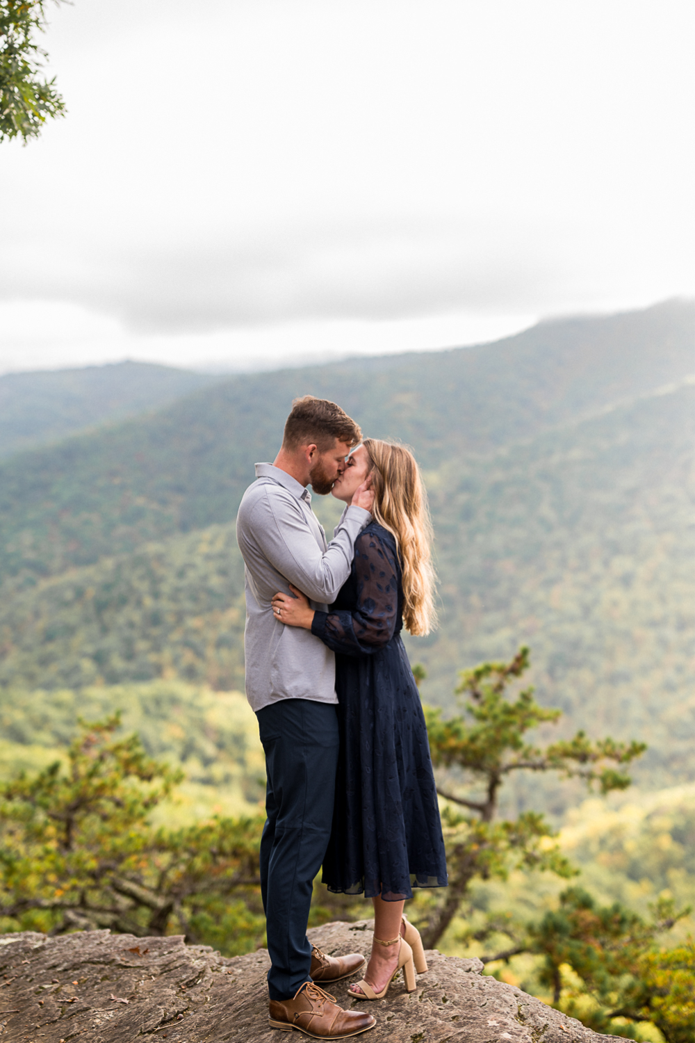 Giggly Engagement Session on the Blue Ridge Parkway - Hunter and Sarah Photography