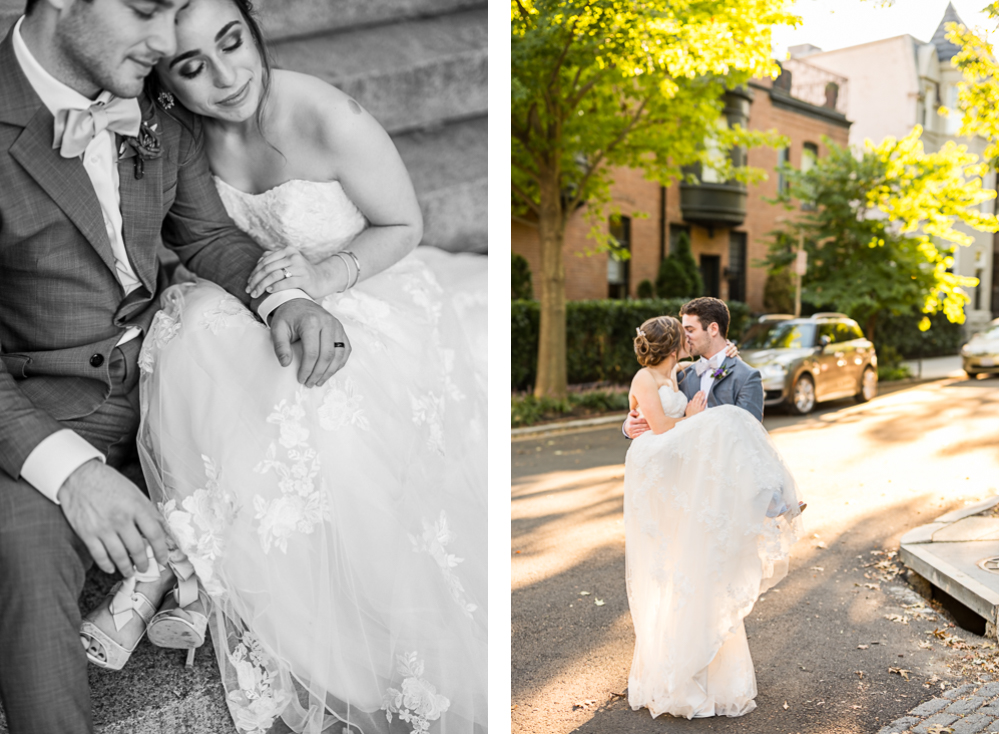 Laughter-Filled Elopement at the Spanish Steps in Washington, D.C. - Hunter and Sarah Photography