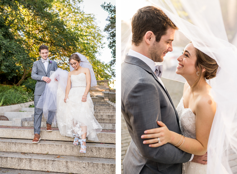 Laughter-Filled Elopement at the Spanish Steps in Washington, D.C. - Hunter and Sarah Photography