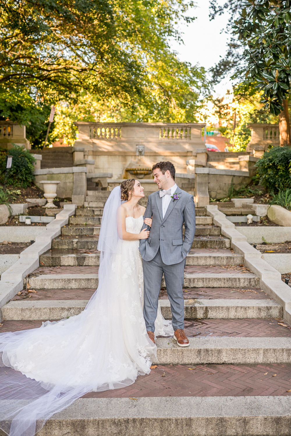 Laughter-Filled Elopement at the Spanish Steps in Washington, D.C. - Hunter and Sarah Photography