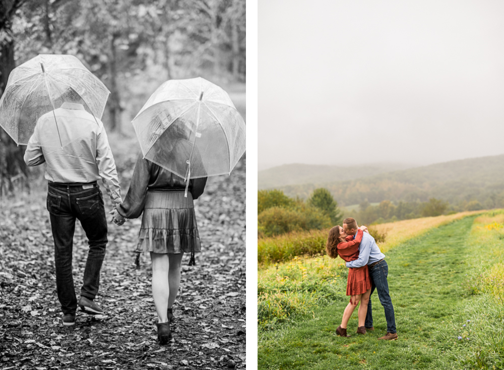 Rainy Engagement Session at Heritage Community Park in Blacksburg, VA - Hunter and Sarah Photography