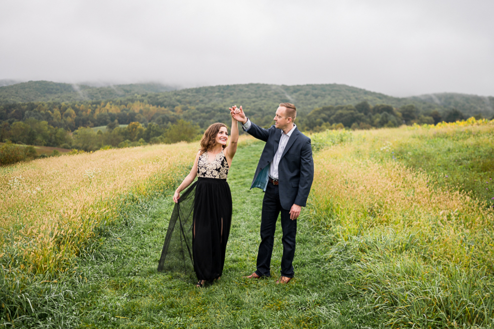 Rainy Engagement Session at Heritage Community Park in Blacksburg, VA - Hunter and Sarah Photography