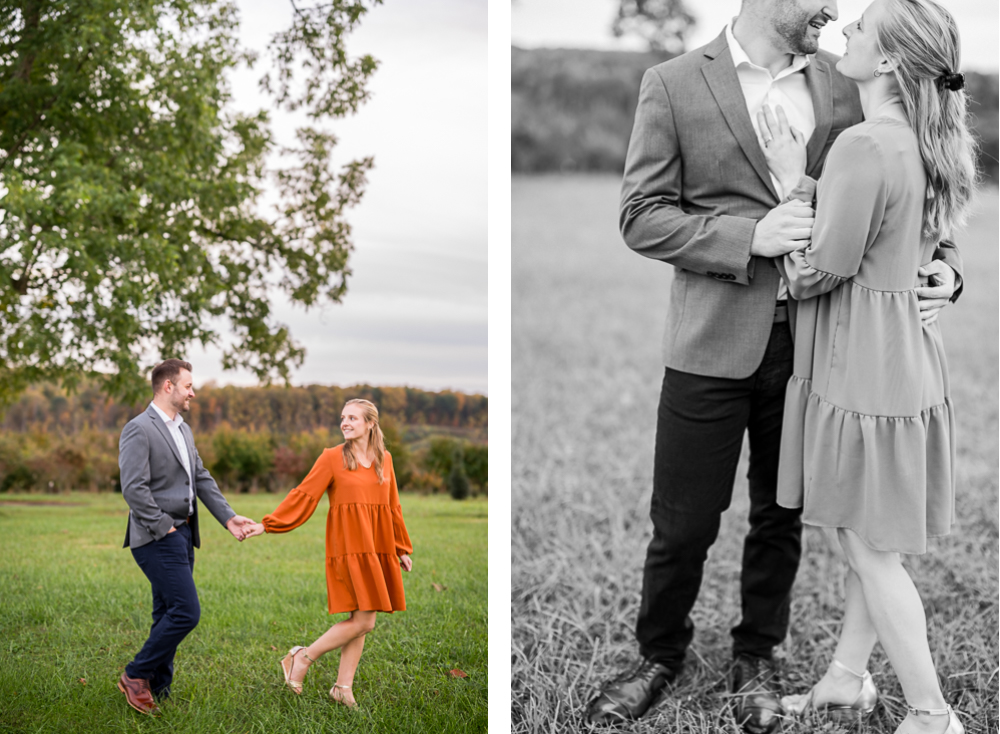 Fall Foliage Engagement Session at The Market at Grelen - Hunter and Sarah Photography