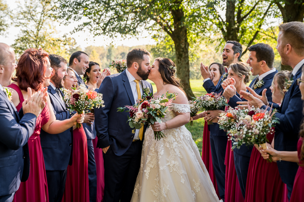 Loving, Giggly Fall Wedding at Castle Hill Cider in Charlottesville - Hunter and Sarah Photography