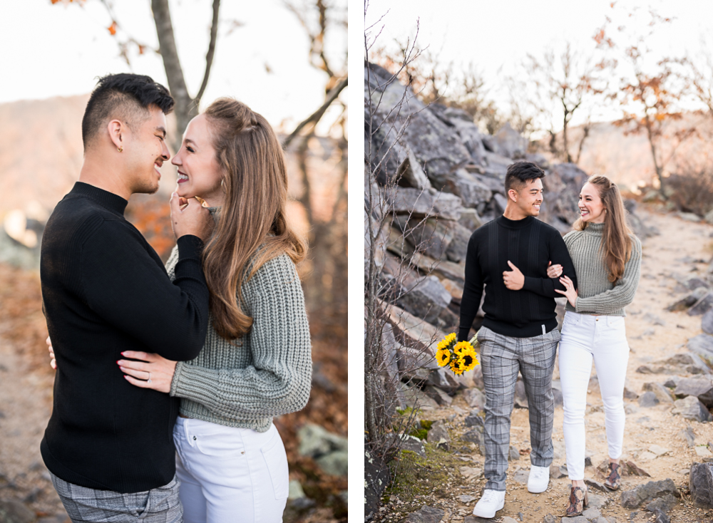 Sun Swathed Engagement Session in Shenandoah National Park - Hunter and Sarah Photography