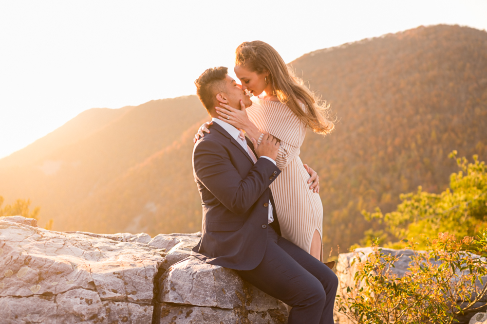 Sun Swathed Engagement Session in Shenandoah National Park - Hunter and Sarah Photography