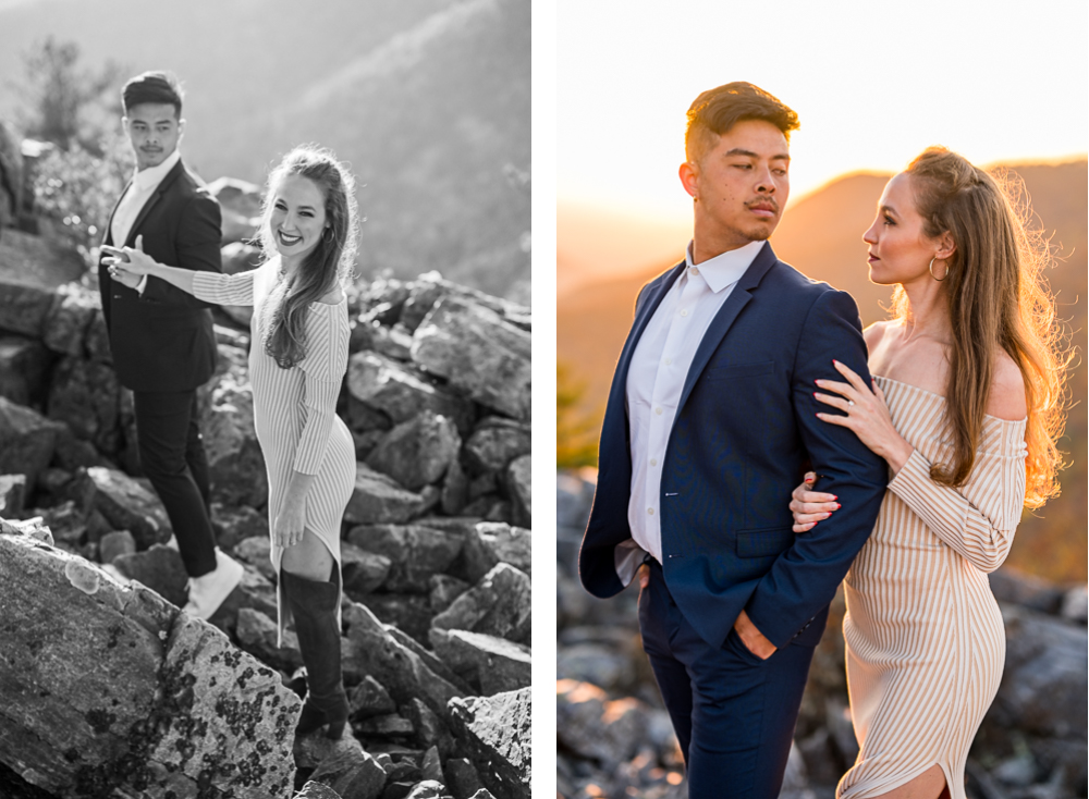 Sun Swathed Engagement Session in Shenandoah National Park - Hunter and Sarah Photography