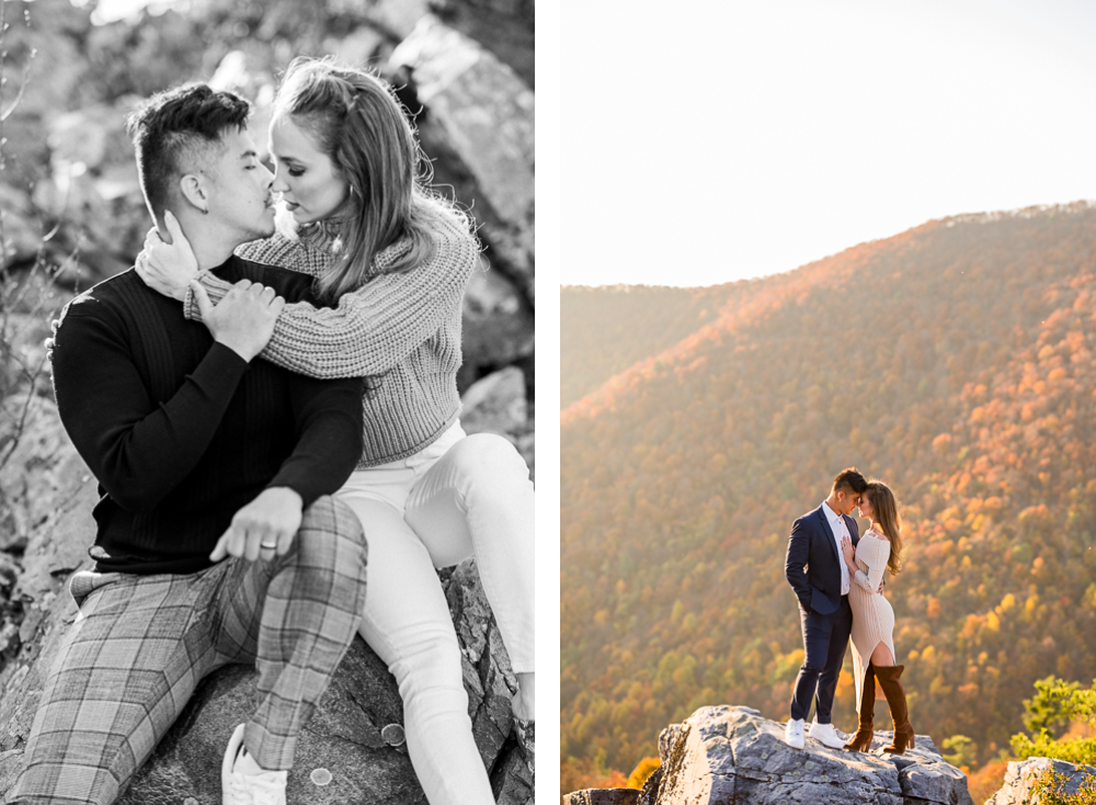 Sun Swathed Engagement Session in Shenandoah National Park - Hunter and Sarah Photography