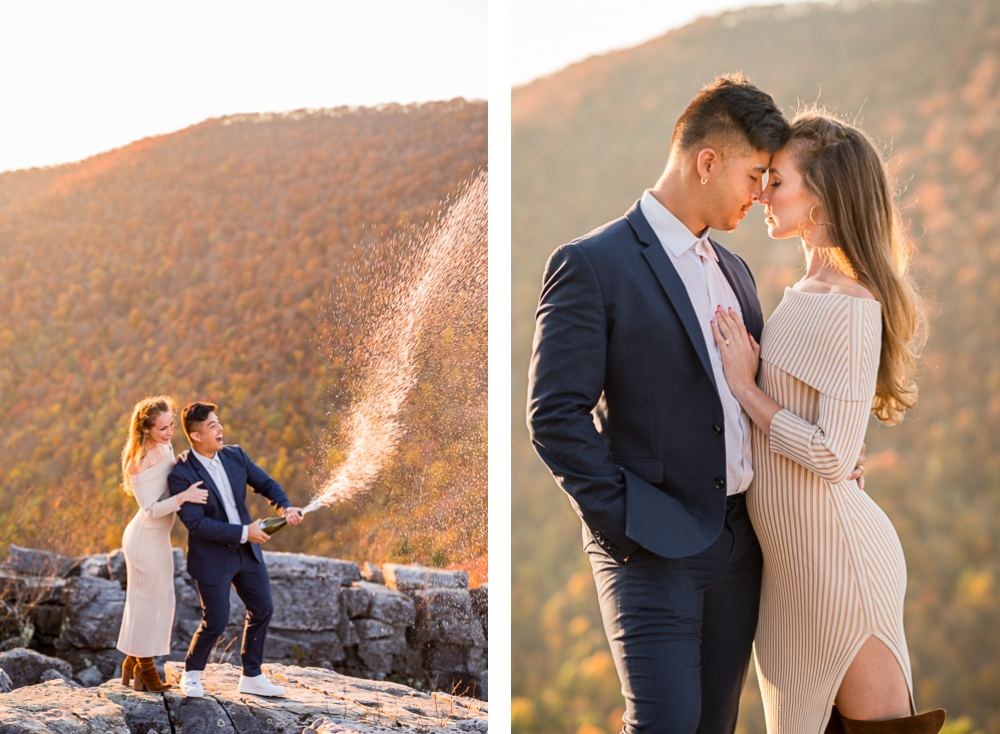 Sun Swathed Engagement Session in Shenandoah National Park - Hunter and Sarah Photography