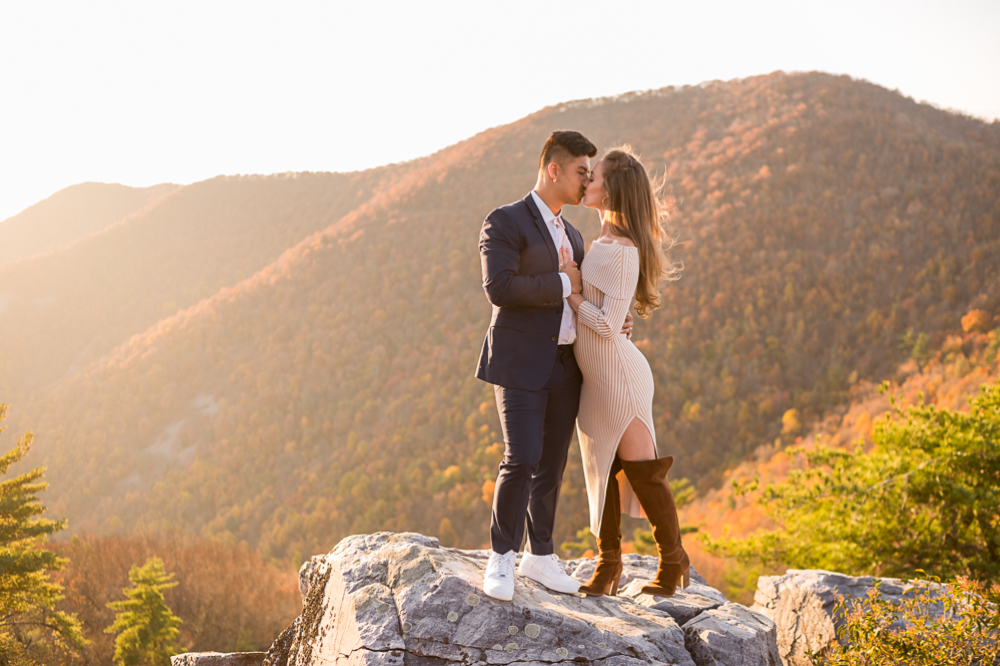 Sun Swathed Engagement Session in Shenandoah National Park - Hunter and Sarah Photography