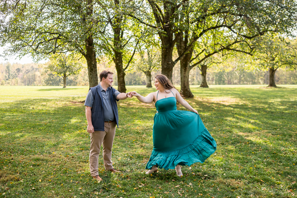 Windswept Engagement Session at Castle Hill Cider - Hunter and Sarah Photography