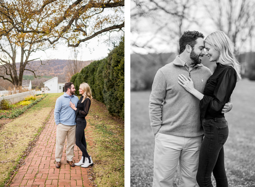 Elegant Wintry Engagement Session at James Monroe's Highland - Hunter and Sarah Photography