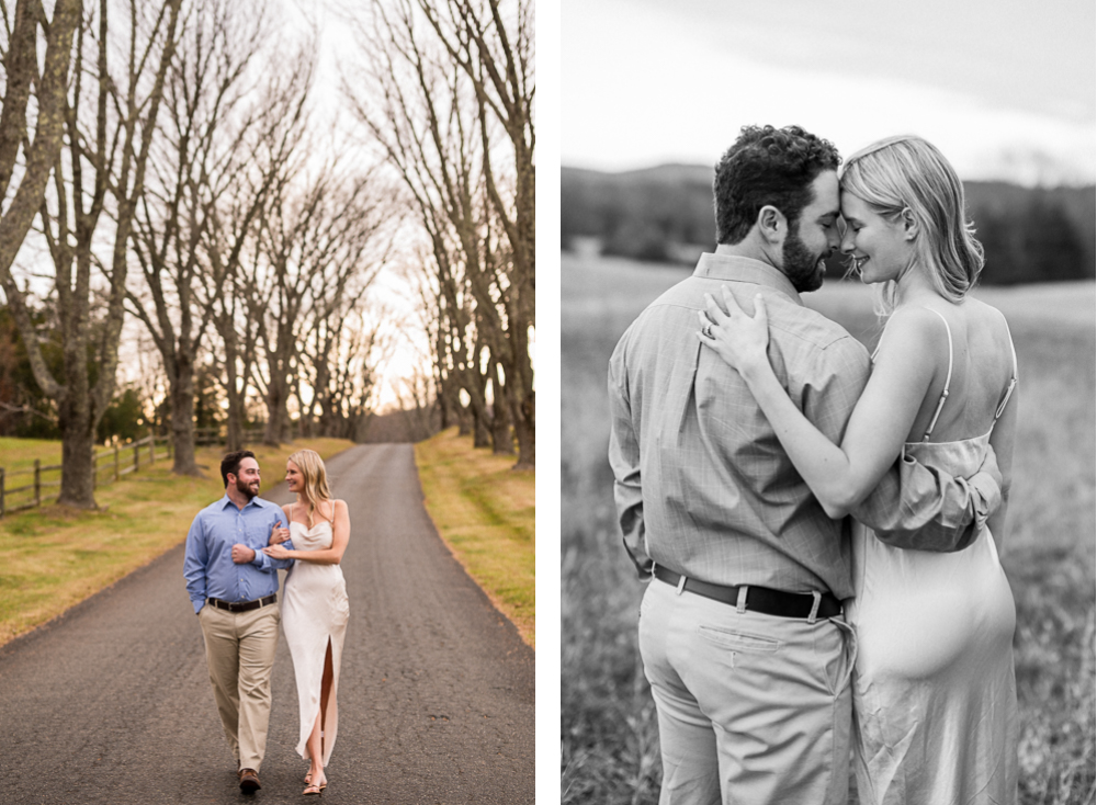 Elegant Wintry Engagement Session at James Monroe's Highland - Hunter and Sarah Photography