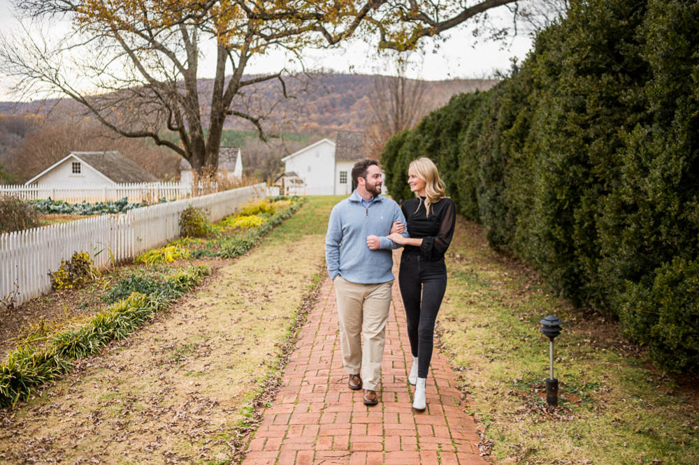 Elegant Wintry Engagement Session at James Monroe's Highland - Hunter and Sarah Photography