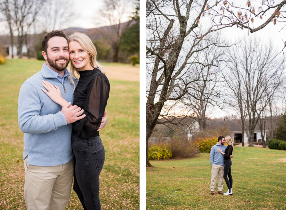 Elegant Wintry Engagement Session at James Monroe's Highland - Hunter and Sarah Photography