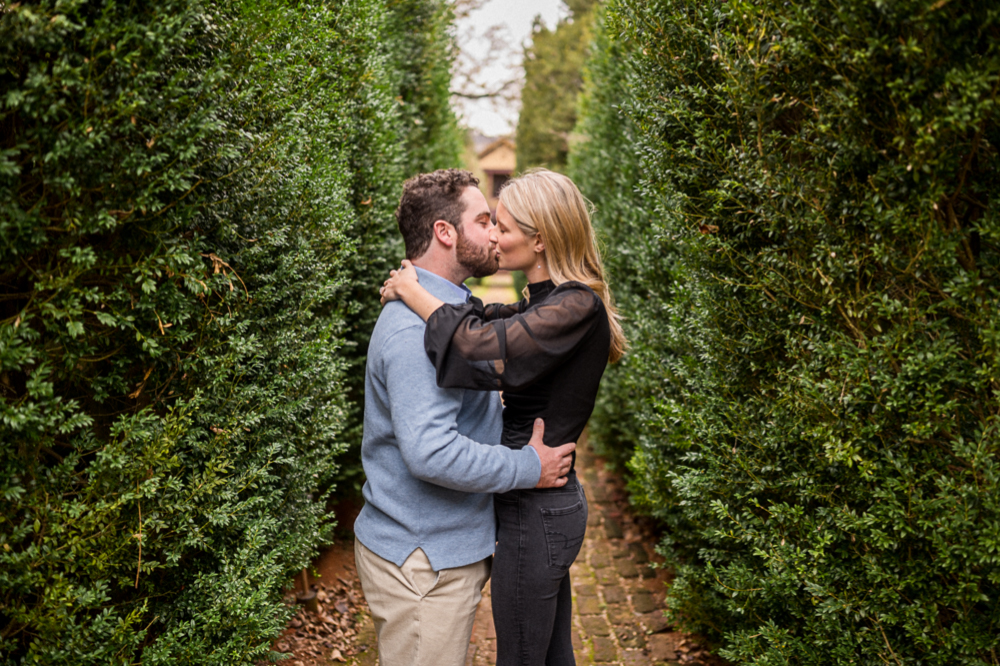 Elegant Wintry Engagement Session at James Monroe's Highland - Hunter and Sarah Photography