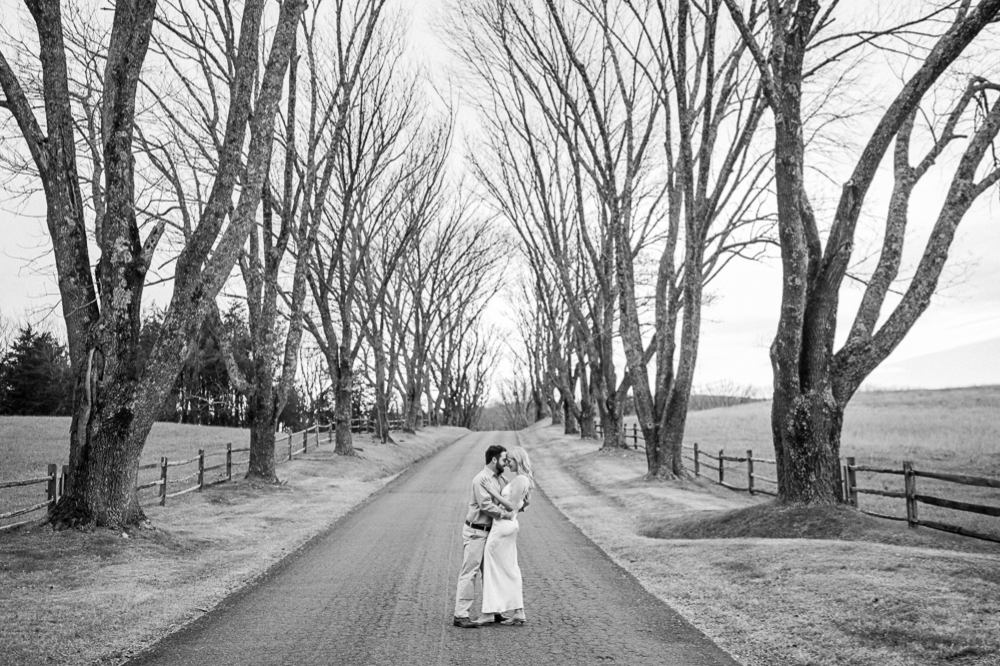 Elegant Wintry Engagement Session at James Monroe's Highland - Hunter and Sarah Photography