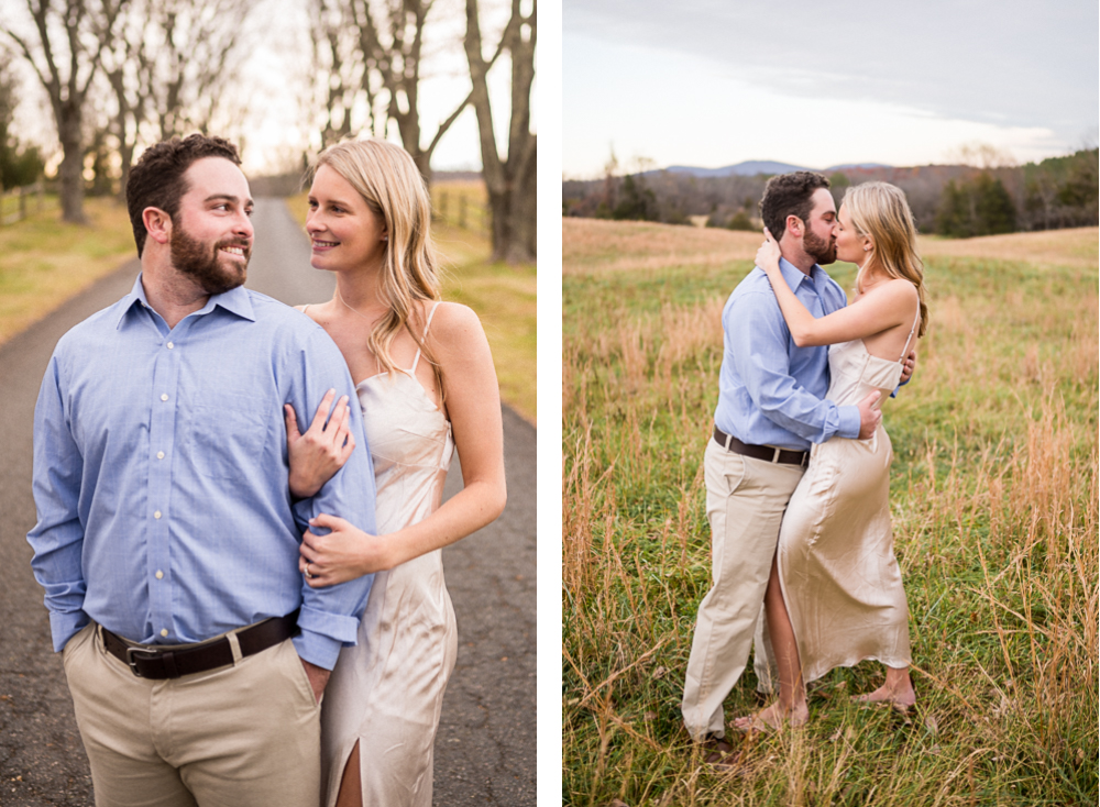 Elegant Wintry Engagement Session at James Monroe's Highland - Hunter and Sarah Photography