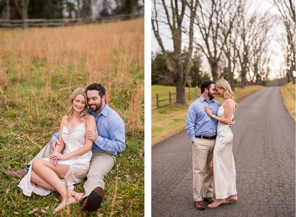 Elegant Wintry Engagement Session at James Monroe's Highland - Hunter and Sarah Photography