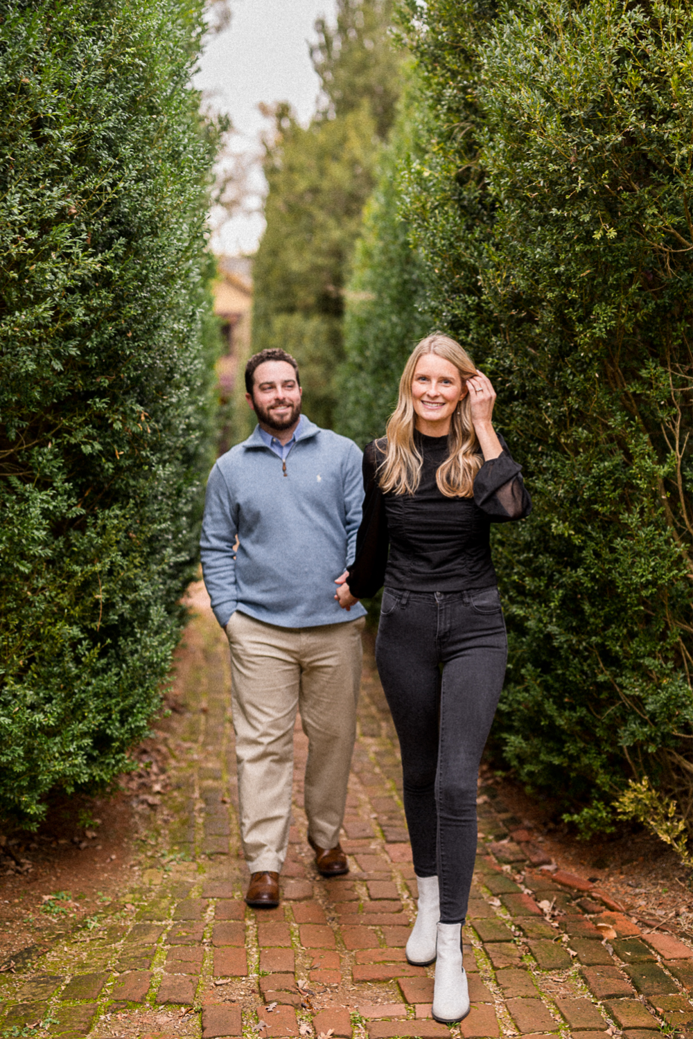 Elegant Wintry Engagement Session at James Monroe's Highland - Hunter and Sarah Photography