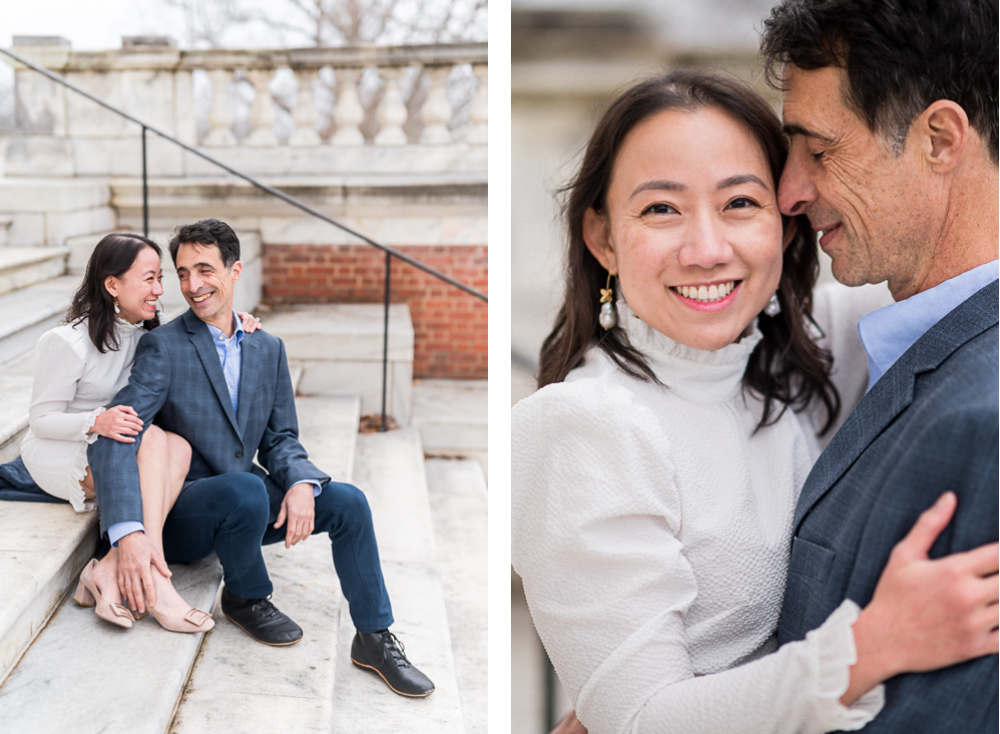 Authentic Wintery Engagement Session on The Lawn - Hunter and Sarah Photography