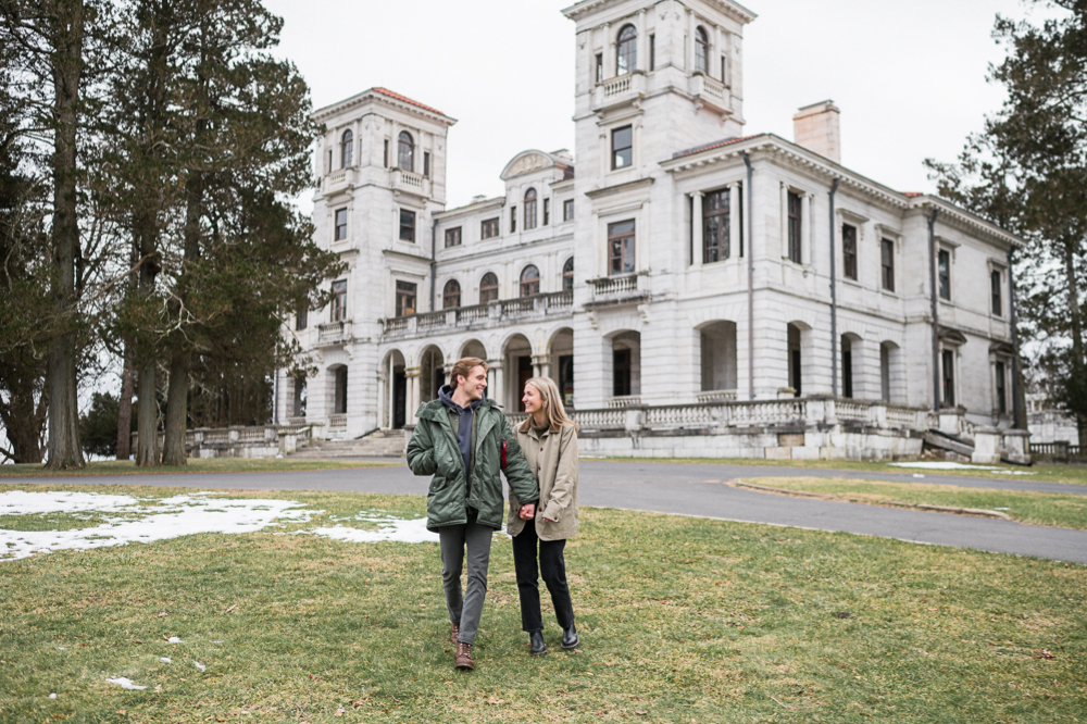 Joyful Winter Surprise Proposal at Swannanoa Palace - Hunter and Sarah Photography