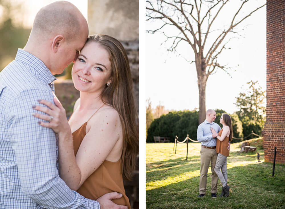 Lighthearted Spring Engagement Session at Barboursville Ruins - Hunter and Sarah Photography