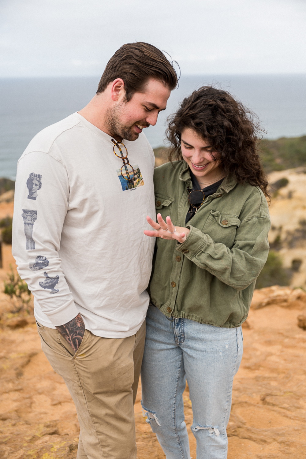 San Diego, CA Surprise Proposal at Torrey Pines Natural Reserve - Hunter and Sarah Photography