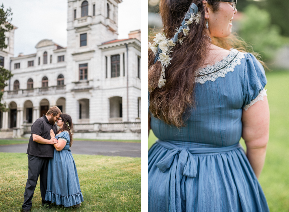 Stormy Spring Engagement Session at Swannanoa Palace - Hunter and Sarah Photography