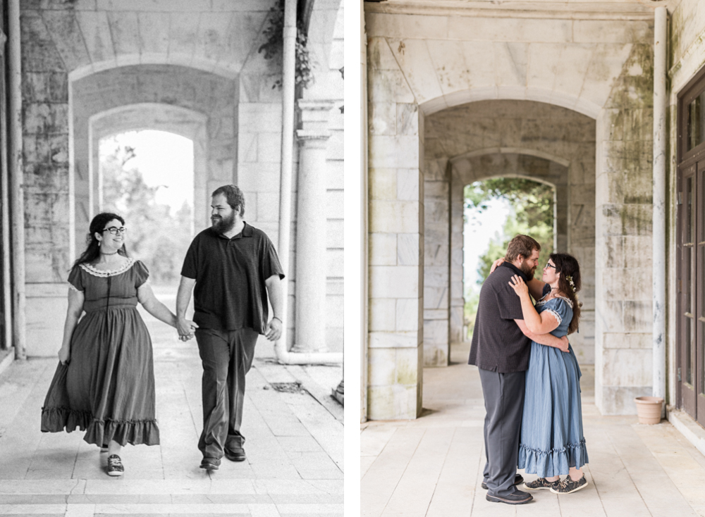 Stormy Spring Engagement Session at Swannanoa Palace - Hunter and Sarah Photography