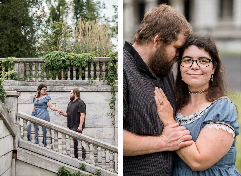 Stormy Spring Engagement Session at Swannanoa Palace - Hunter and Sarah Photography