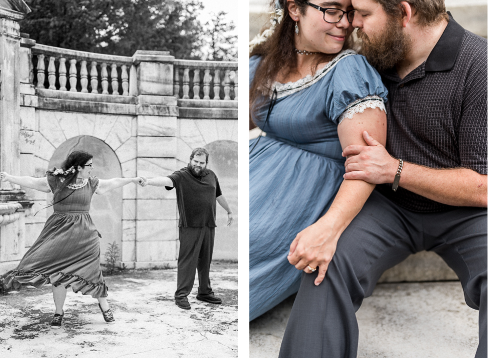 Stormy Spring Engagement Session at Swannanoa Palace - Hunter and Sarah Photography